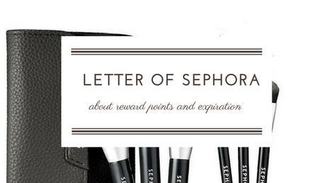 Sephora Beauty Insider Letter about Reward Points and Expiration