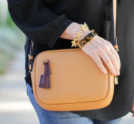 Details: style blogger Susan B. wears a J.Crew crossbody bag.