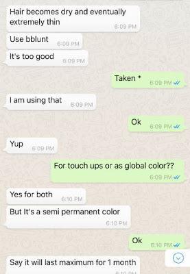 WhatsApp CHat With A Friend Who Recommended BBlunt 