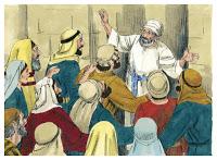 Luke 01:21-23  Announcement of the Baptist's birth