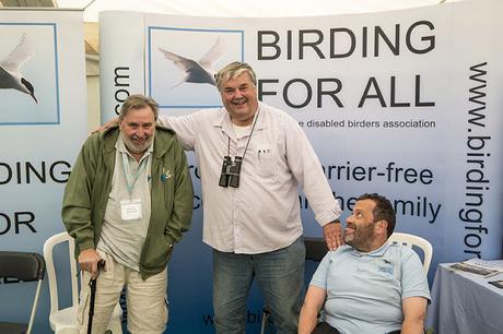Mark Avery meeting Phil Gatley and Bo Beolens (aka Fatbirder or Dad as I know him)
