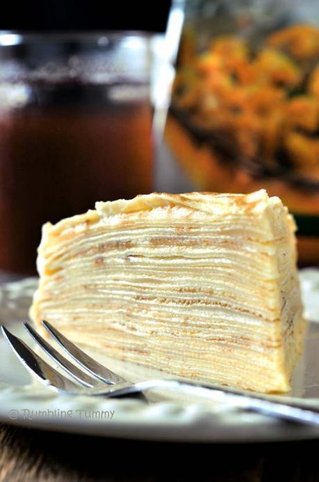 Salted Egg yolk crepe cake