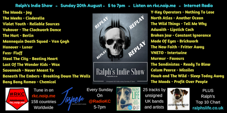 Ralph's Indie Show Replay - as played on Radio KC - 20.8.17