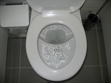 low-flow toilet flushing