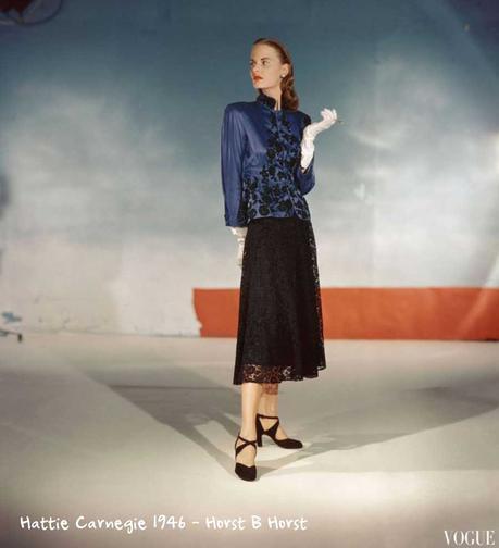Hattie-Carnegie--black-lace-skirt-top-1946-Vogue Hattie-Carnegie--black-lace-skirt-top-1946-Vogue