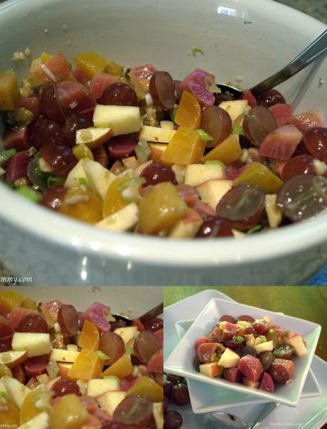 Beet Salad with Apples, Grapes and Walnut Vinaigrette