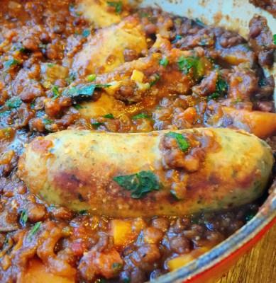 Recipe: MOR sausage and lentil pot