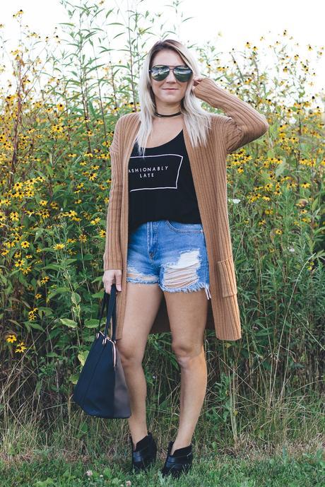 Transitioning from summer to fall with cardigans