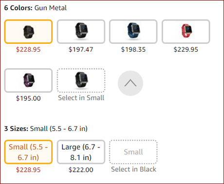 Fitbit Blaze SmartFitness Watch color options