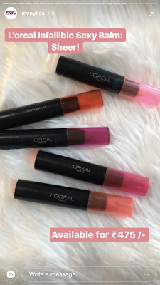OMG! These L'Oreal NEW Infallible Sexy Balms!! (Available Online at Nykaa)