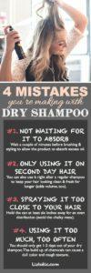 Mistakes to Avoid using dry shampoo