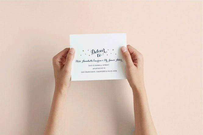 15 Super Awesome ALL-IN-ONE (yep, seal and send!) Wedding Invitation Designs from Minted