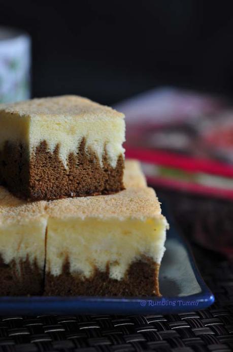 Dual flavour Golden Sponge Cake 双色黄金蛋糕