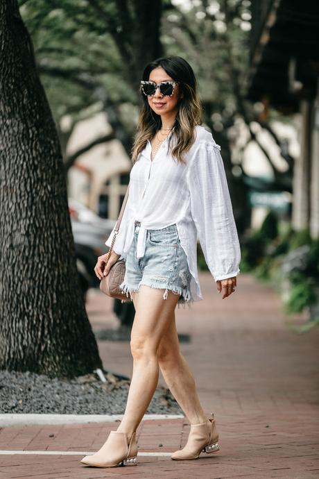 Chic at Every Age // Boho White Button-Up Shirt