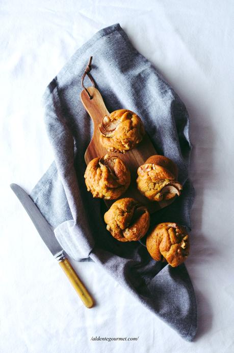 Banana Pear & Walnut Muffins