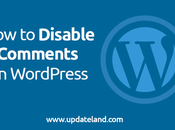 Disable Comments WordPress