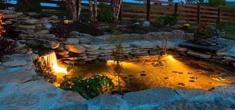 garden pond lighting