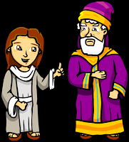 Young Jesus teaching pharisee