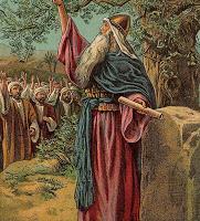 Joshua Renewing the Covenant with Israel (Bible Card)