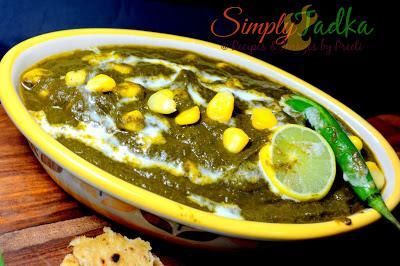 Palak Makai Ki Sabzi | Spinach Corn Curry