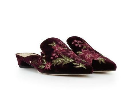 A Little Pre-Fall Shopping Embroidered velvet mules from Sam Edelman. Details at une femme d'un certain age.