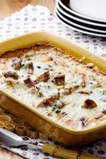 Fish Casserole with Mushrooms and French Mustard