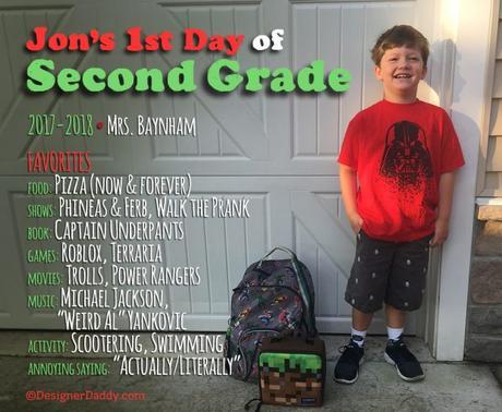 First Day of School: Second Grade! First Day of School