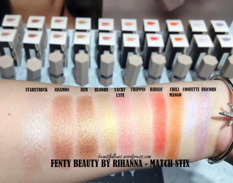 First impressions/Swatches: Fenty Beauty by Rihanna – Match Stix, Killawatt Highlighter Duos in all shades + the entire range!