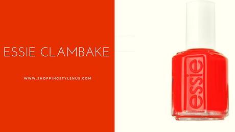 Essie Clambake Red-Orange shade loved by all and apparently worn by all.