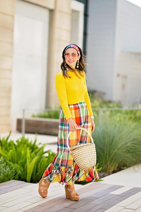 From Grandma with Love // Yellow Plaid Dress + Join Me at Polished Fort Worth