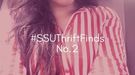 #SSUThriftFinds | Red and Pink Stripes Shirt #2