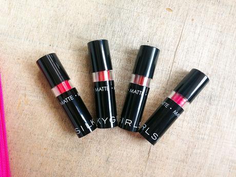 Silkygirl Matte Junkie Lip Cream and Go Matte Lip Color Review + Swatches