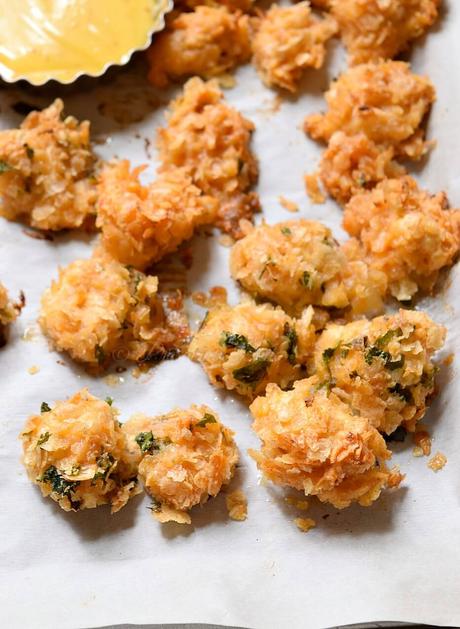 Oven Baked Popcorn Chicken