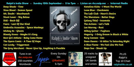 Ralph's Indie Show - as played on Radio KC - 10.9.17
