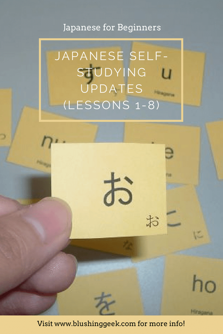 Japanese Self-Studying Updates (Lessons 1-8)