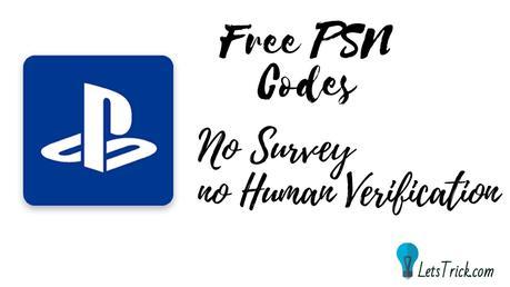 Free PSN Codes No Survey No Human Verification