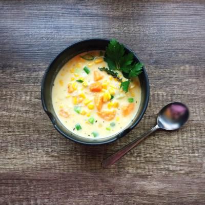 Recipe: Vegan Sweet Potato & Sweetcorn Chowder