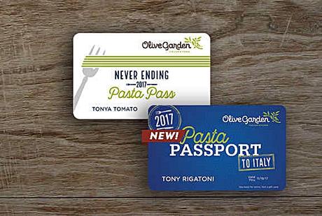 All Sold Out: Olive Garden Never Ending Pasta Pass and Pasta Passports