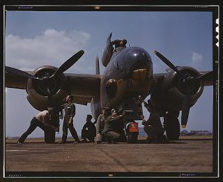 Image: The Library of Congress: [Servicing an A-20 bomber, Langley Field, Va.] (LOC). Palmer, Alfred T., photographer.