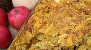 Squash, Apple and Maple Bread Pudding (Dairy Free)