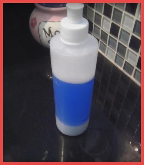 DIY stain remover blue color photo