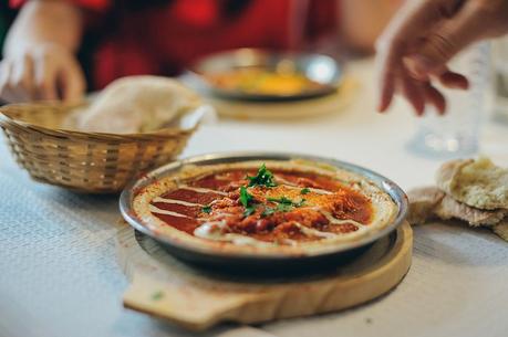 shakshuka and hummus at BoLa Falafel, Porto