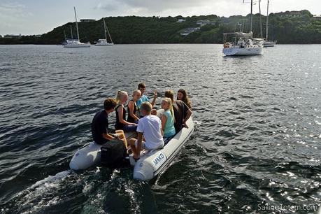Old friends, new friends: a dinghy full of cruising teens