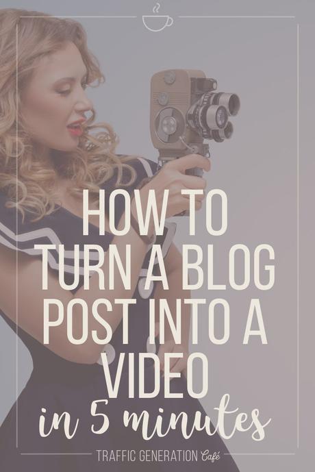 📝  to 🎥  Turn a Blog Post into a Video in 5 Minutes [#TrafficHack] https://trafficgenerationcafe.com/turn-articles-into-videos/