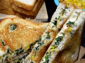 Grilled Cheese Spinach Corn Sandwich