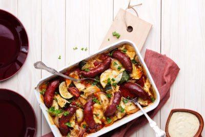 Oven-Baked Sausage with Veggies