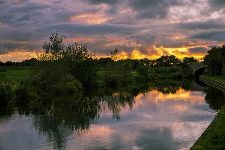 Golden Skies of Sunset over the Grand Union Canal