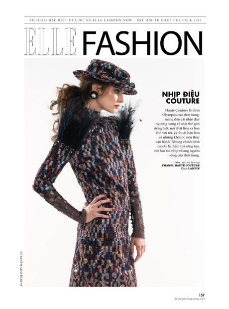 Auguste Abeliunaite in So 80’s Glam Haute Couture for ELLE by Benjamin Kanarek