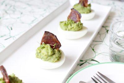 Keto Avocado Eggs with Bacon Sails