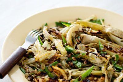 Roasted Fennel with Lemon and Sugar Snaps